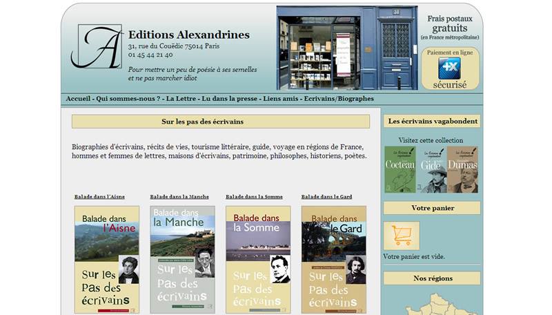 Création du site internet Editions Alexandrines