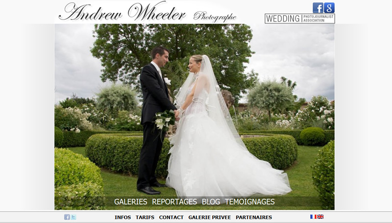 Création du site internet Andrew Mariage