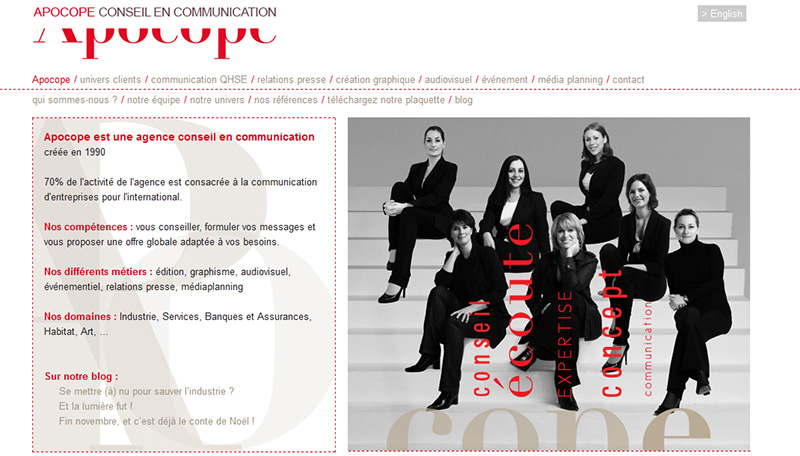 Création du site internet Agence Apocope