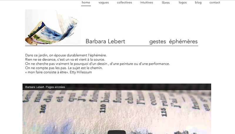 Création du site web Barbara Lebert