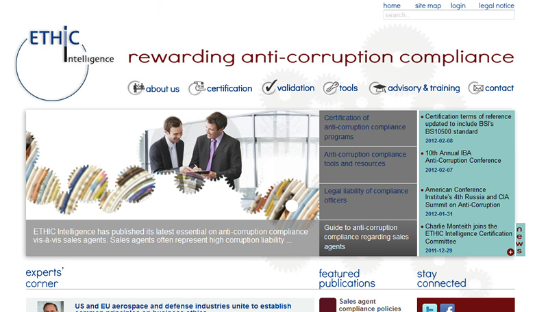 Création du site Ethic intelligence