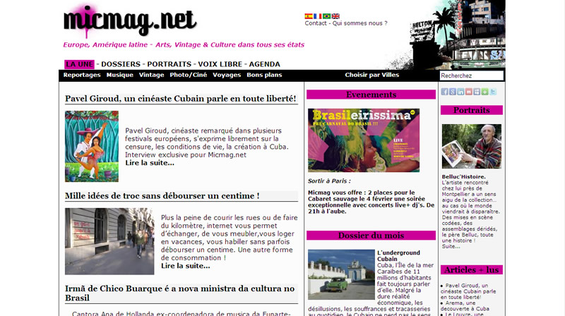 Création du site web Mic Mag