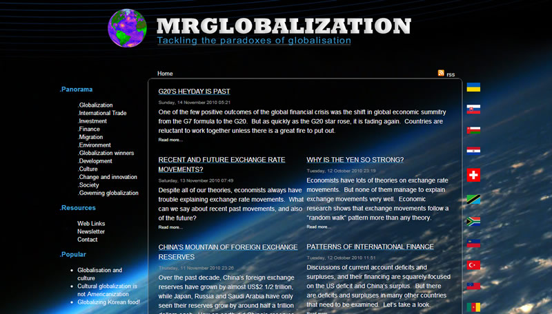 Création du site web Mr Globalization