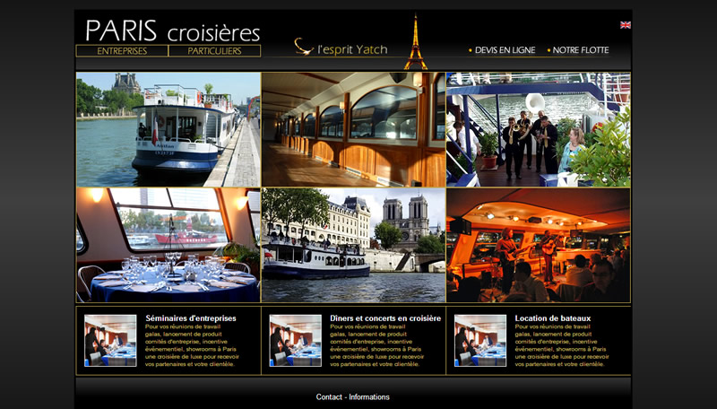 Création du site internet Paris Croisières