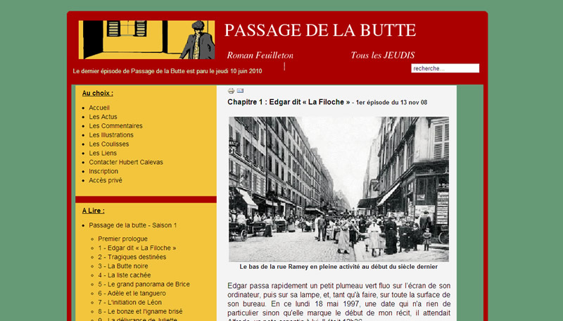 Création du site Passage de la Butte