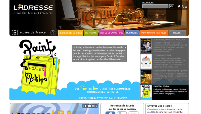 Création du site du Musée de la Poste