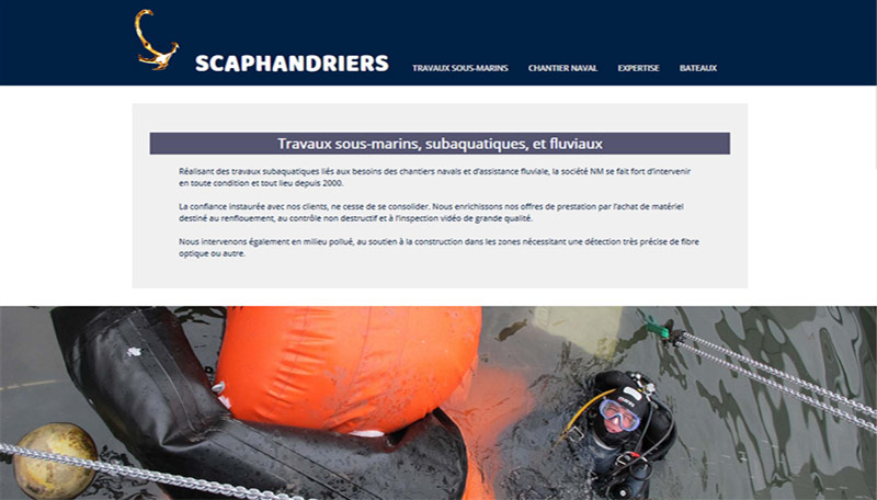 Création du site internet Scaphandriers