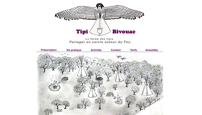 Création du site internet Tipi Bivouac