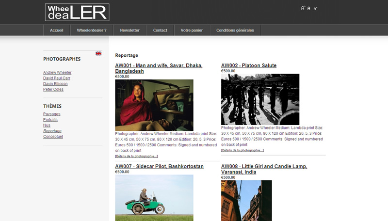 Création du site internet Wheeler Dealer